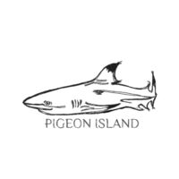Pigeon Island Kids Black Tip Reef Shark Premium Eco-Cotton t Design